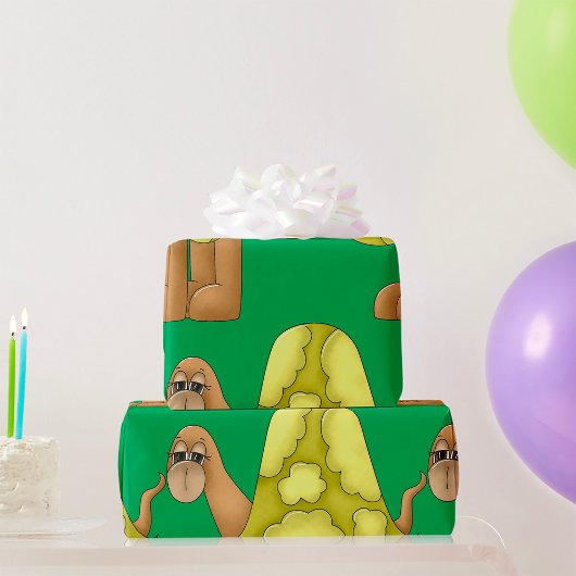 Cadeau Papier d'enveloppement de tortue triste