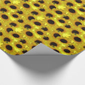 Cadeau Papier d'enveloppement de tournesol or Papier à fl (Coin)