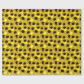 Cadeau Papier d'enveloppement de tournesol or Papier à fl (Plat)