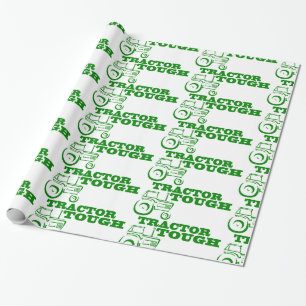 Cadeau Papier d'enveloppement de tracteur vert
