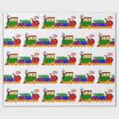 Cadeau Papier d'enveloppement de train de Noël (Plat)