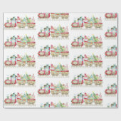 Cadeau Papier d'enveloppement de train de Noël (Plat)