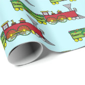 Cadeau Papier d'enveloppement de train de Noël (Coin rond)