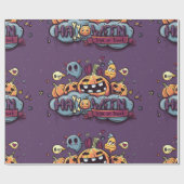 Cadeau Papier D'Enveloppement De Trick Ou De Treat (Plat)