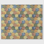 Cadeau Papier d'enveloppement de tuiles hexagonales (Plat)
