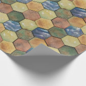 Cadeau Papier d'enveloppement de tuiles hexagonales (Coin)