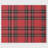 Cadeau Papier d'enveloppement de vacances Red Plaid (Plat)