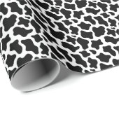 Cadeau Papier d'enveloppement de vache noire (Coin rond)