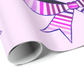 Cadeau Papier d'enveloppement de vaches roses (Coin rond)