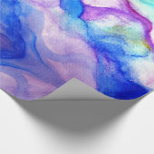 Cadeau Papier d'enveloppement de vague violet et bleu (Coin)