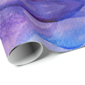 Cadeau Papier d'enveloppement de vague violet et bleu (Coin rond)