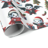 Cadeau Papier d'enveloppement de vampire de Noël (Coin rond)
