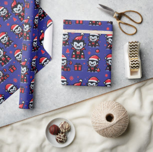 Cadeau Papier d'enveloppement de vampire de Noël
