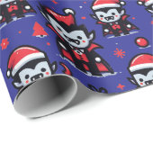 Cadeau Papier d'enveloppement de vampire de Noël (Coin rond)