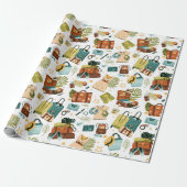 Cadeau Papier d'enveloppement de voyage de vacances (Déroulé)