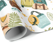 Cadeau Papier d'enveloppement de voyage de vacances (Coin rond)