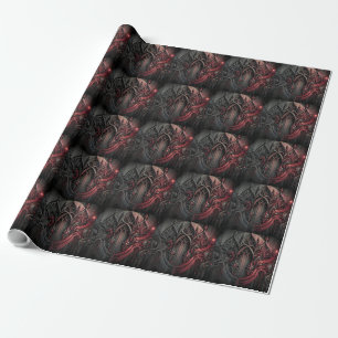 Cadeau Papier d'enveloppement d'élégance gothique - noir 