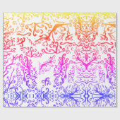 Cadeau Papier d'enveloppement d'éléments botaniques (Plat)