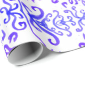 Cadeau Papier d'enveloppement d'éléments botaniques (Coin rond)