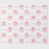 Cadeau Papier d'enveloppement d'éléphant mignon pour bébé (Plat)