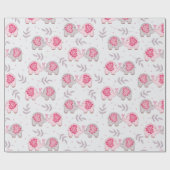 Cadeau Papier d'enveloppement d'éléphants (Plat)