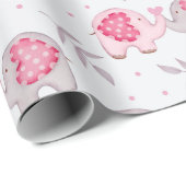 Cadeau Papier d'enveloppement d'éléphants (Coin rond)