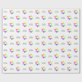 Cadeau Papier d'enveloppement d'empreinte manuscrite à pe (Plat)