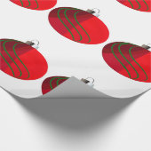 Cadeau Papier d'enveloppement des ampoules rouges et vert (Coin)