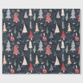 Cadeau Papier d'enveloppement des arbres de vacances (Plat)