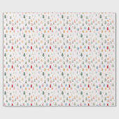 Cadeau Papier d'enveloppement des arbres de vacances (Plat)