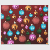 Cadeau Papier d'enveloppement des Baubles de Noël (Plat)