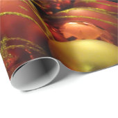 Cadeau Papier d'enveloppement des Baubles de Noël (Coin rond)