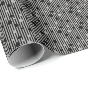 Cadeau Papier d'enveloppement des cercles d'argent solide