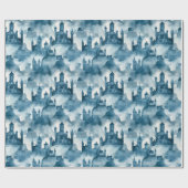 Cadeau Papier d'enveloppement des châteaux d'aquarelle (Plat)