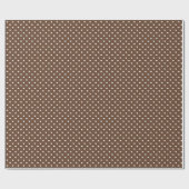 Cadeau Papier d'enveloppement des coeurs blancs| Brown (Plat)