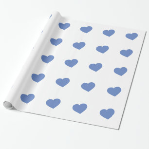 Cadeau Papier d'enveloppement des Coeurs Bleus Bébé