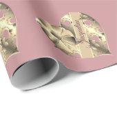 Cadeau Papier d'enveloppement des coeurs de la Saint-Vale (Coin rond)