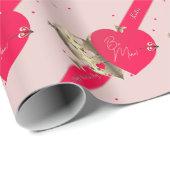 Cadeau Papier d'enveloppement des coeurs de la Saint-Vale (Coin rond)