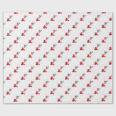 Cadeau Papier d'enveloppement des coeurs Heureuses Sainte (Plat)