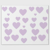 Cadeau Papier d'enveloppement des coeurs violets (Plat)