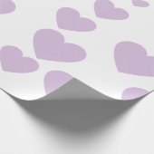 Cadeau Papier d'enveloppement des coeurs violets (Coin)