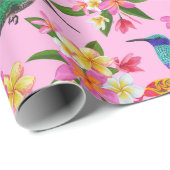 Cadeau Papier d'enveloppement des colibris (Coin rond)