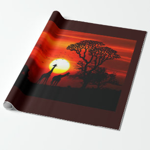 Cadeau Papier d'enveloppement des couchers de soleil en A