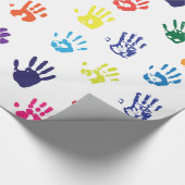 Cadeau Papier d'enveloppement des empreintes de main (Coin)