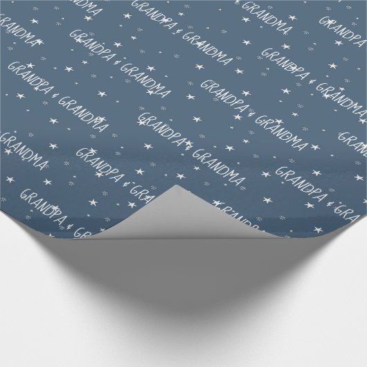 Cadeau Papier d'enveloppement des étoiles blanches de gra (Coin)