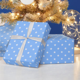 Cadeau Papier d'enveloppement des étoiles bleues