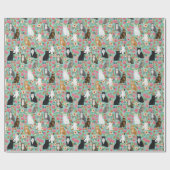 Cadeau Papier d'enveloppement des flacons de chat (Plat)