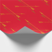 Cadeau Papier d'enveloppement des flèches rouges tribales (Coin)