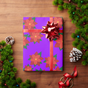 Cadeau Papier d'enveloppement des fleurs de l'étoile de N