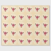 Cadeau Papier d'enveloppement des fleurs de Noël (Plat)